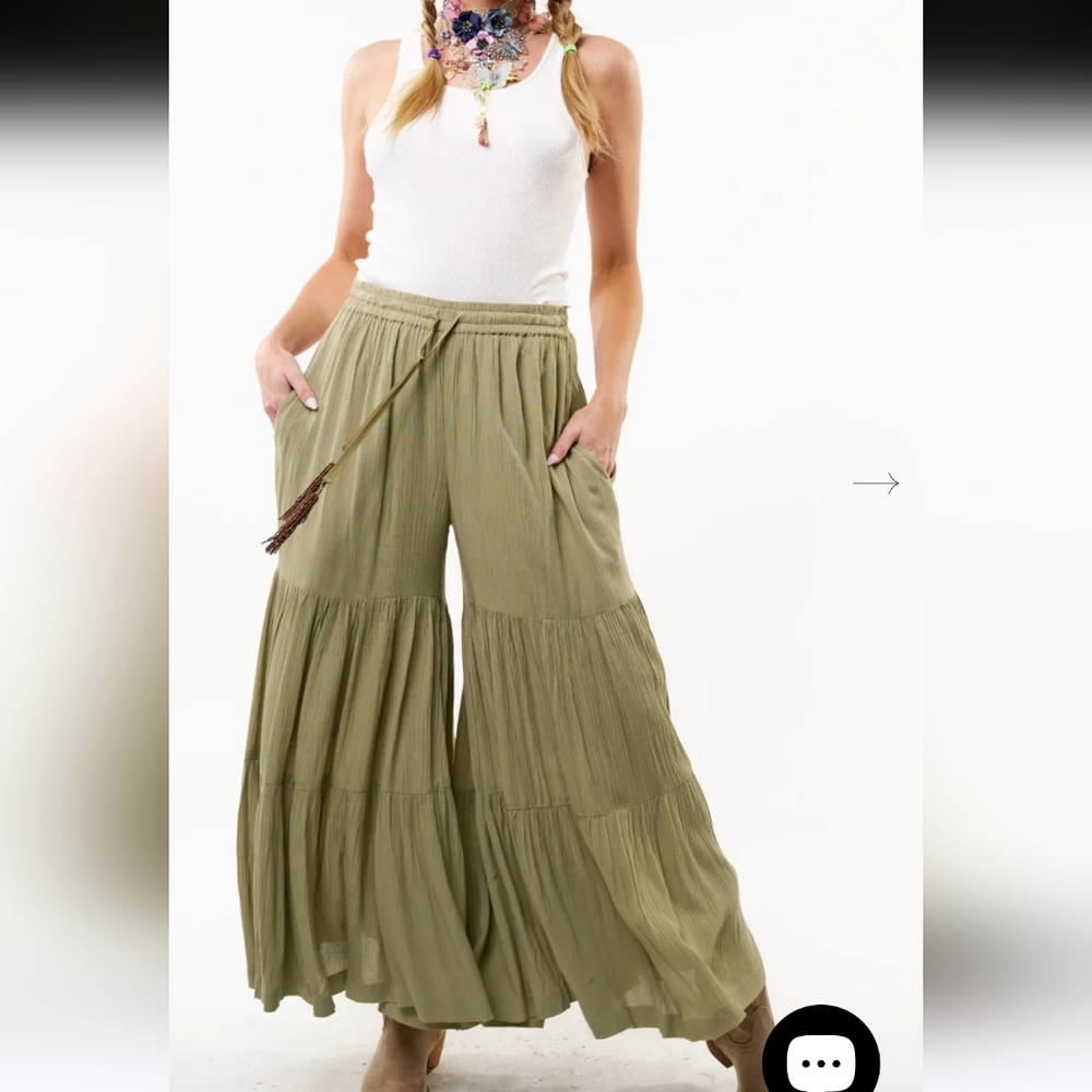 ARATTA SILENT JOURNEY OLIVR DREAM PALAZZO PANT NWT SZ MED